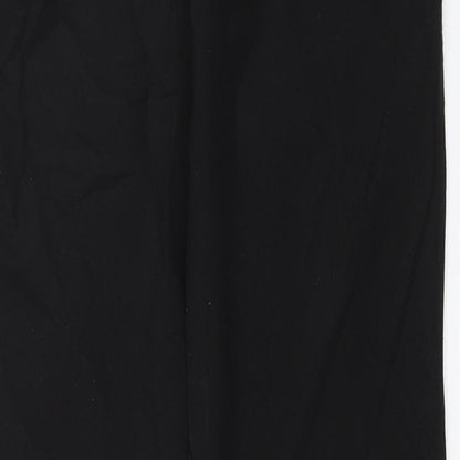 Womens UK Size 8 Topshop Regular Fit Dress Pants Black Trousers