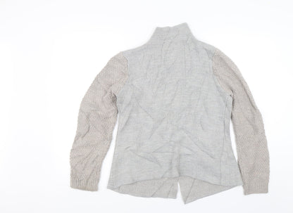 Mida Womens Grey   Cardigan Jumper Size L