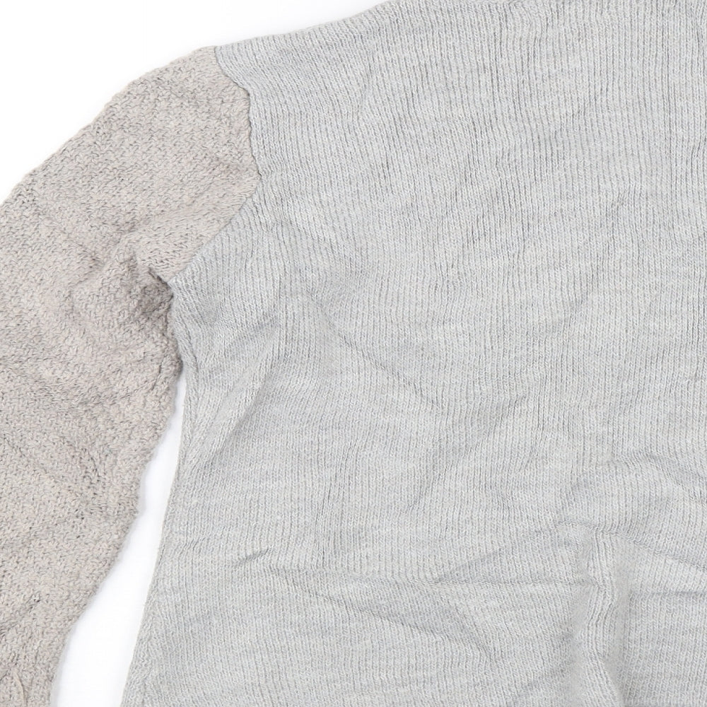 Mida Womens Grey   Cardigan Jumper Size L