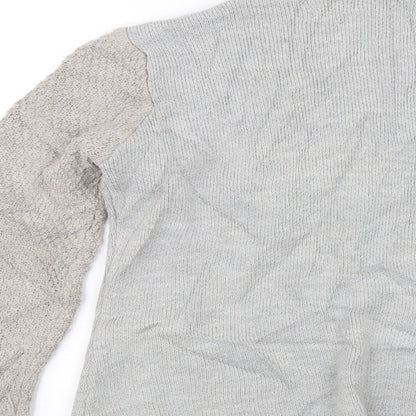 Mida Womens Grey   Cardigan Jumper Size L
