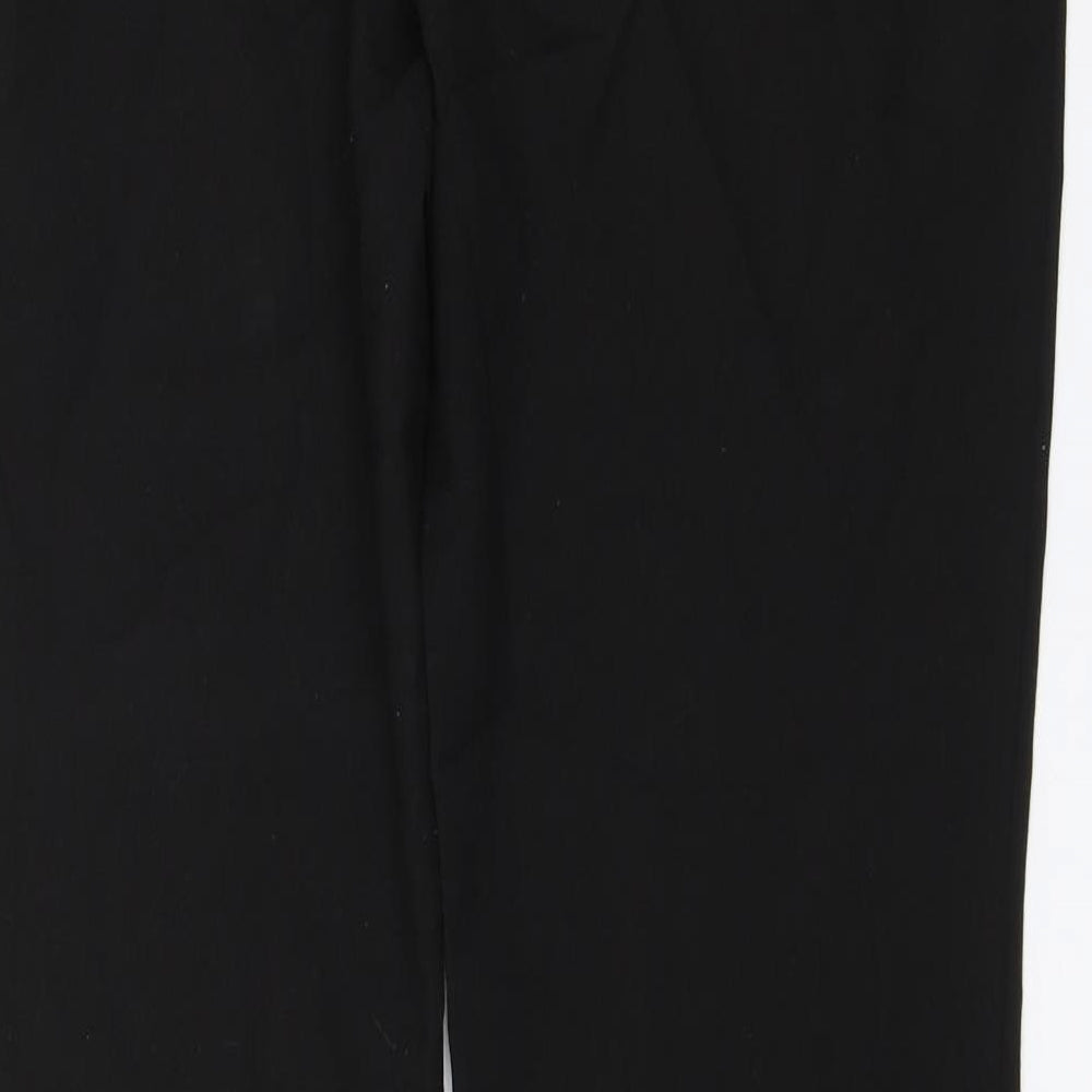Womens UK Size 12 Papaya Regular Fit Dress Pants Black Trousers