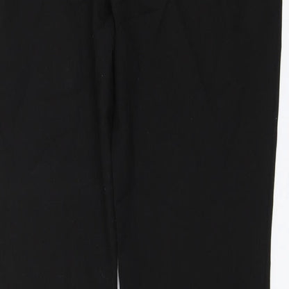 Womens UK Size 12 Papaya Regular Fit Dress Pants Black Trousers
