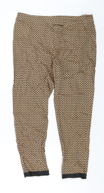 Womens UK Size 12 M&S Regular Fit  Gold Trousers