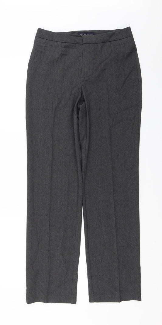 M&S Womens Grey   Dress Pants Trousers Size 8 L28 in