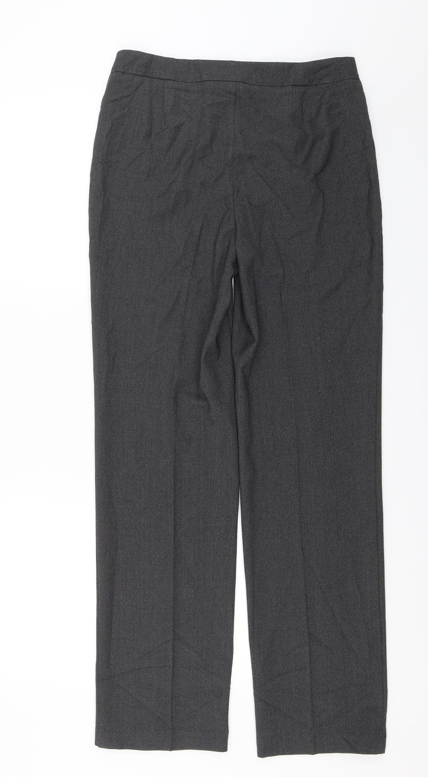 M&S Womens Grey   Dress Pants Trousers Size 8 L28 in