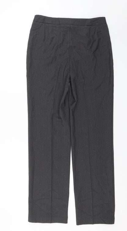 M&S Womens Grey   Dress Pants Trousers Size 8 L28 in