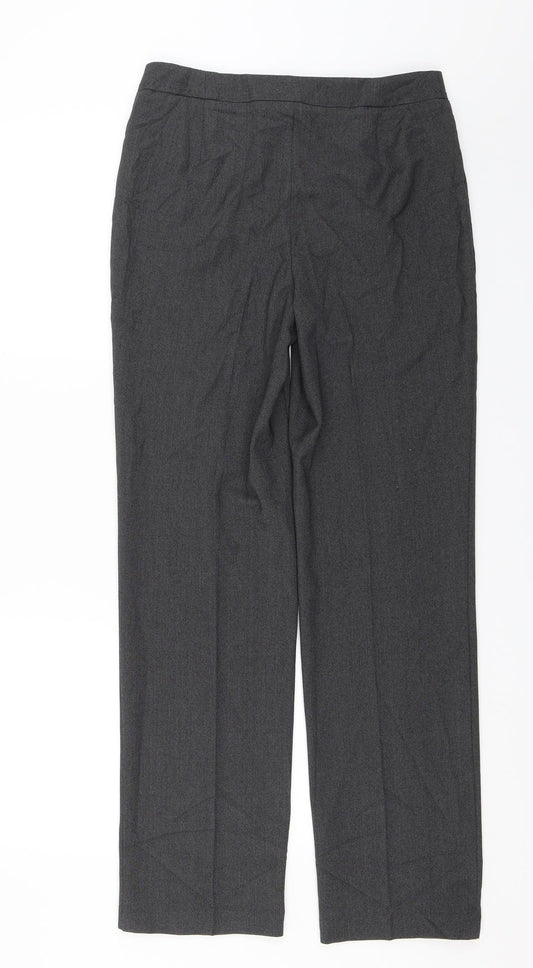 M&S Womens Grey   Dress Pants Trousers Size 8 L28 in