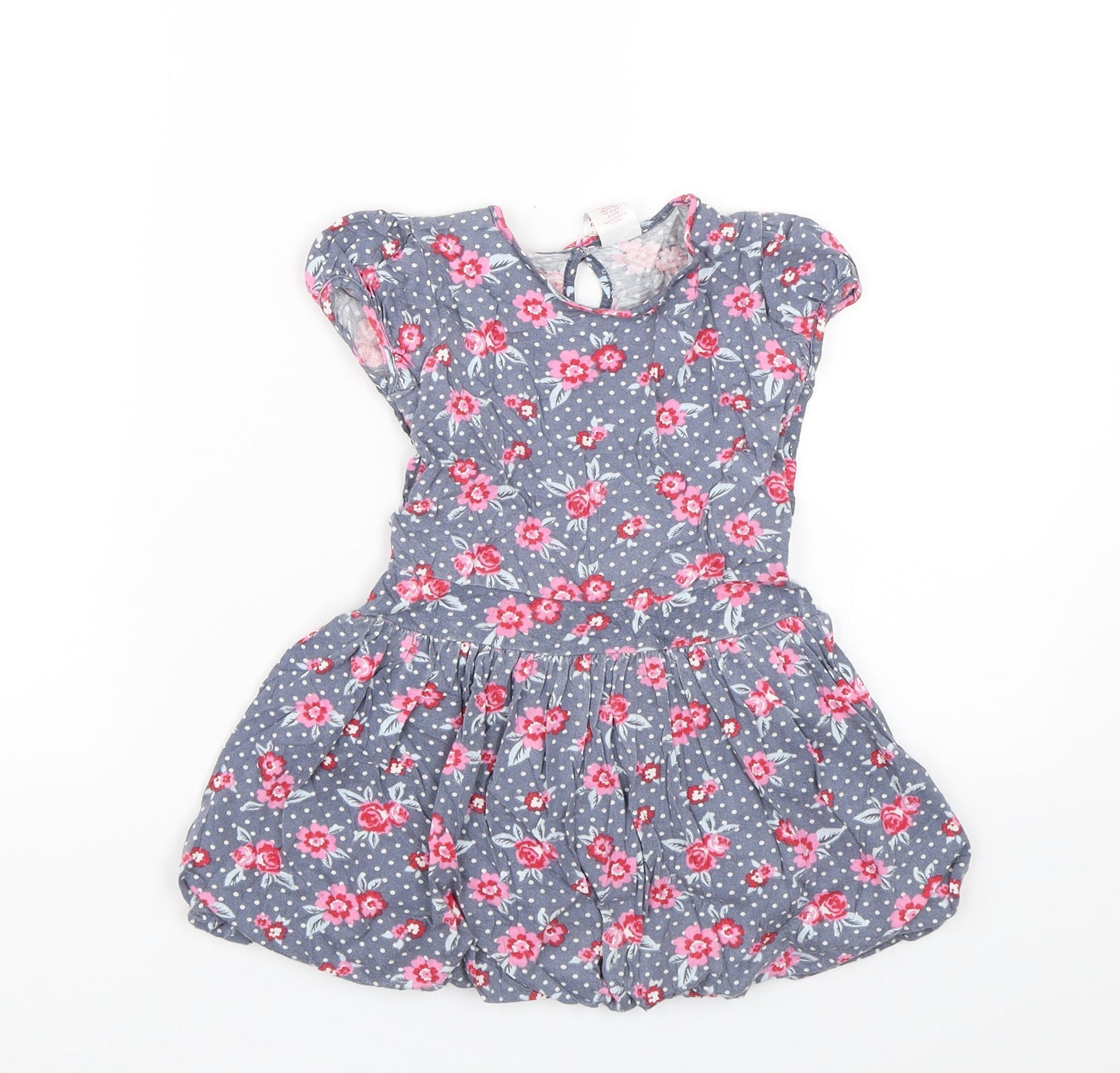 Evie Angel Girls Blue Floral  Shift  Size 3-4 Years
