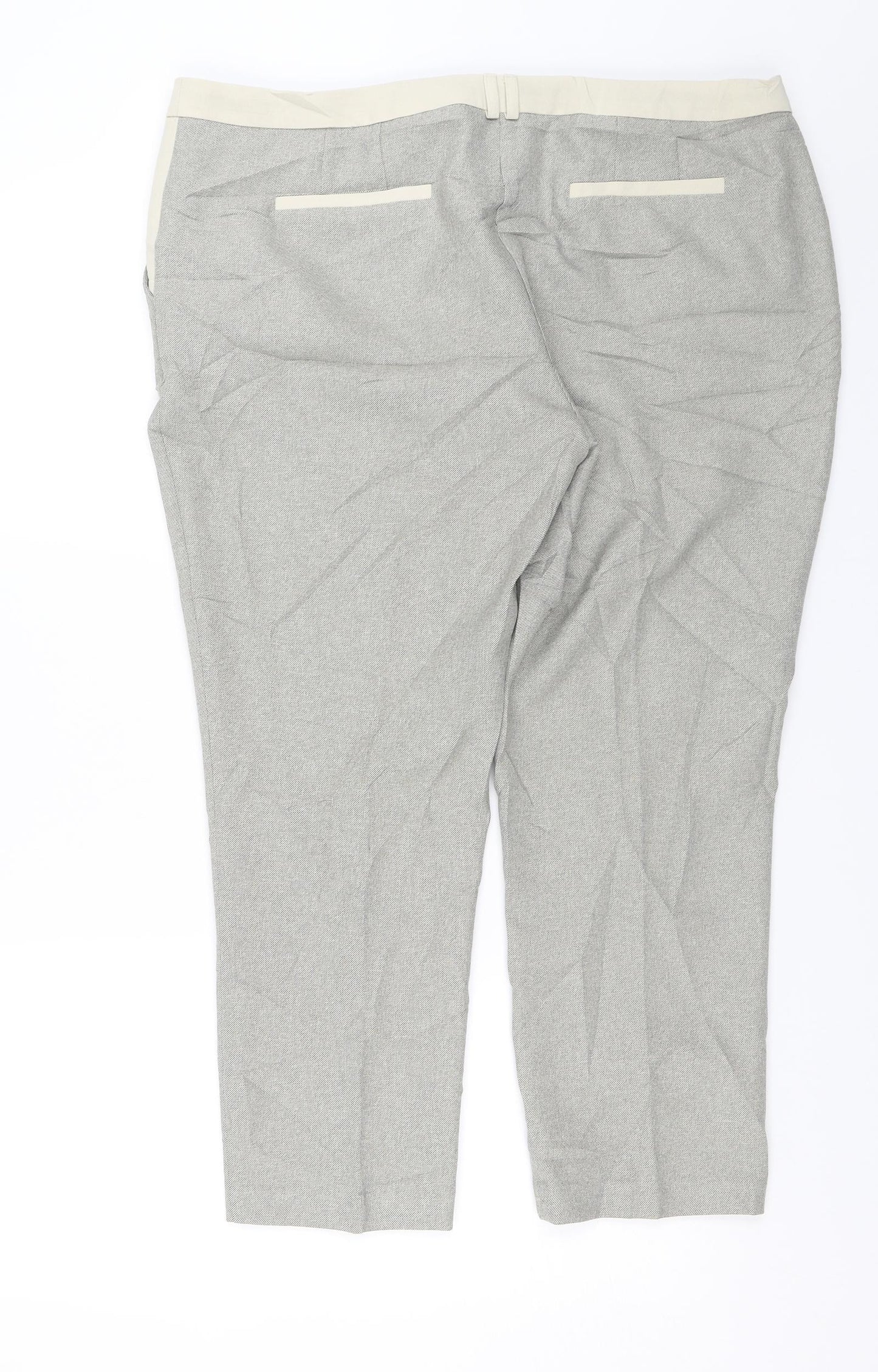 Womens UK Size 16 Atmosphere Regular Fit Dress Pants Grey Trousers