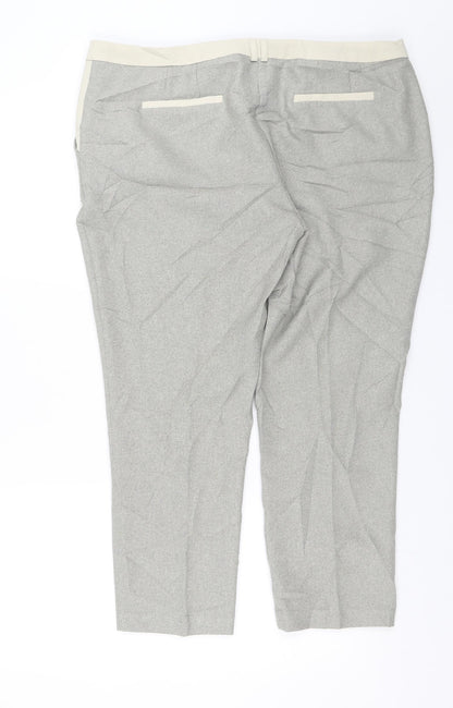 Womens UK Size 16 Atmosphere Regular Fit Dress Pants Grey Trousers