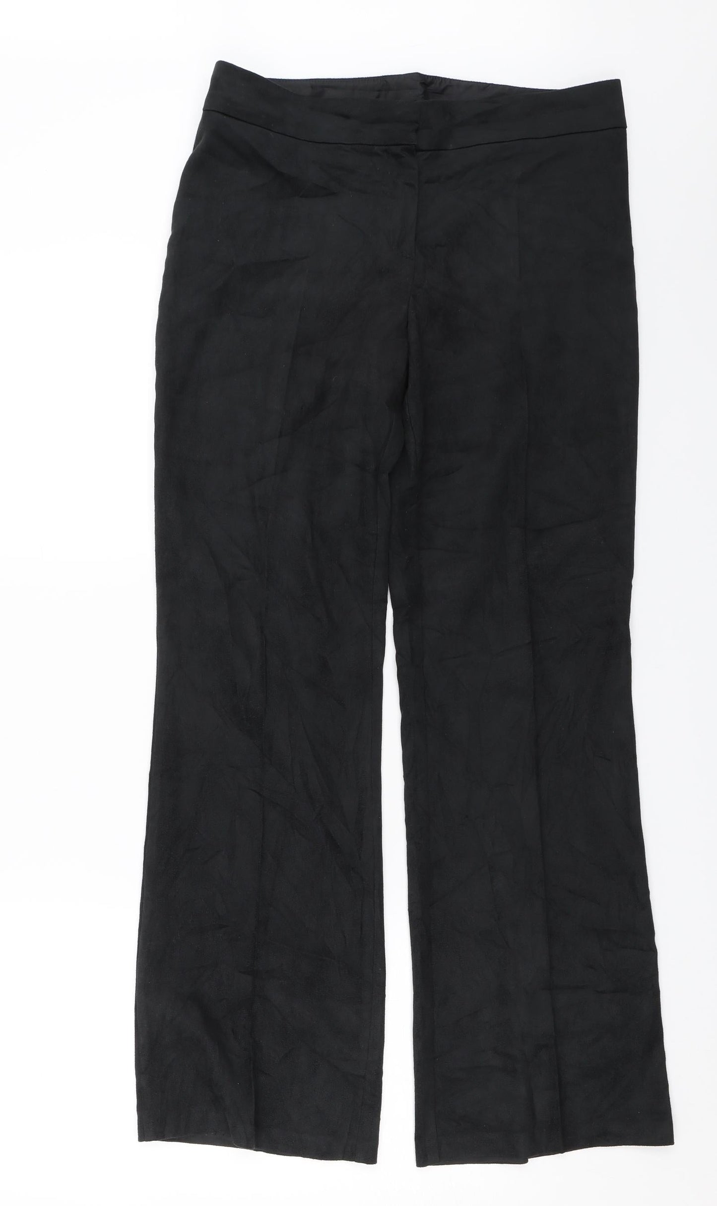 Womens UK Size 12 Marks and Spencer Regular Fit Dress Pants Black Trousers