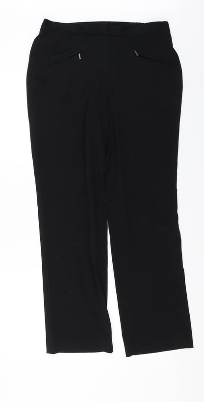M&S Womens Black   Dress Pants Trousers Size 12 L27 in