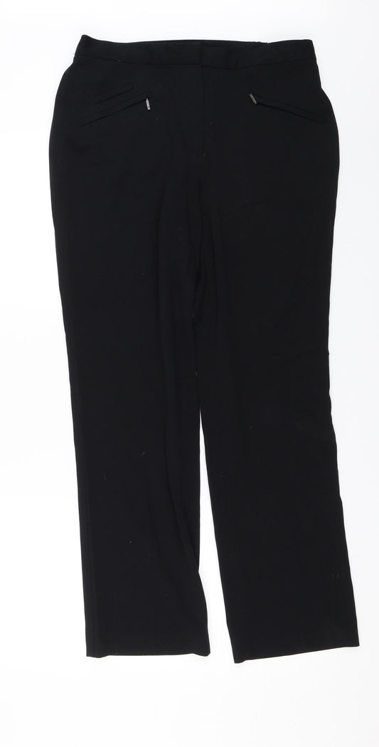 M&S Womens Black   Dress Pants Trousers Size 12 L27 in