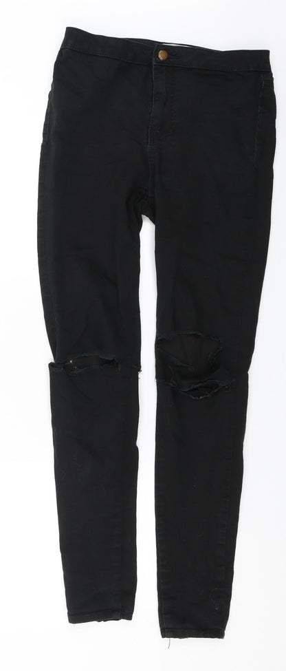 New Look Womens Black  Denim Skinny Jeans Size 10 L26 in