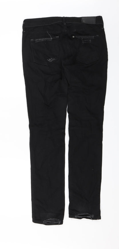Fit Squin Womens Black  Denim Skinny Jeans Size 30 in L30 in