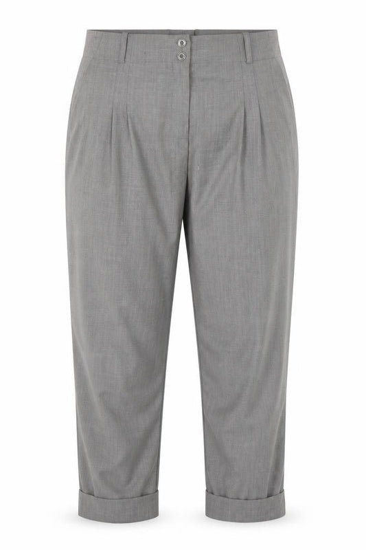 Womens UK Size 18 AMARANTO Regular Fit Cropped Grey Trousers