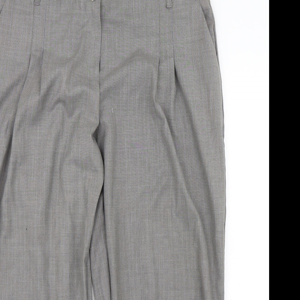 AMARANTO Womens Grey   Cropped Trousers Size 18 L20 in