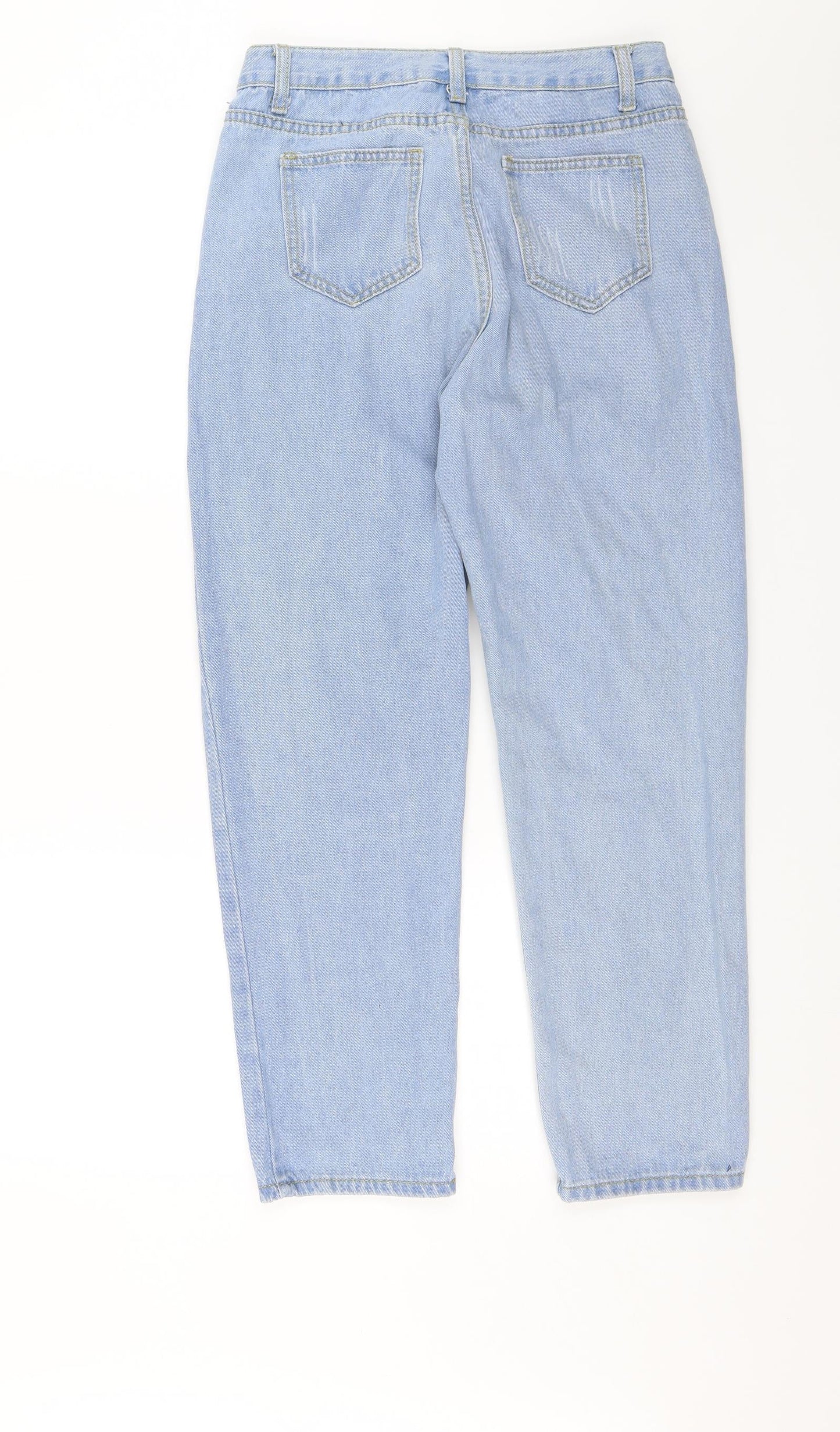 SheIn Womens Blue  Denim Straight Jeans Size S L25 in