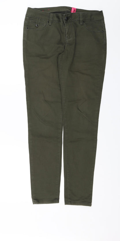 Womens UK Size 12 Yes Yes Regular Fit Skinny Green Jeans