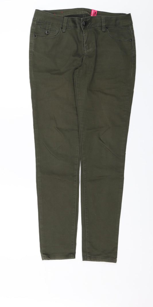 Womens UK Size 12 Yes Yes Regular Fit Skinny Green Jeans
