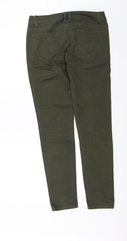 Womens UK Size 12 Yes Yes Regular Fit Skinny Green Jeans