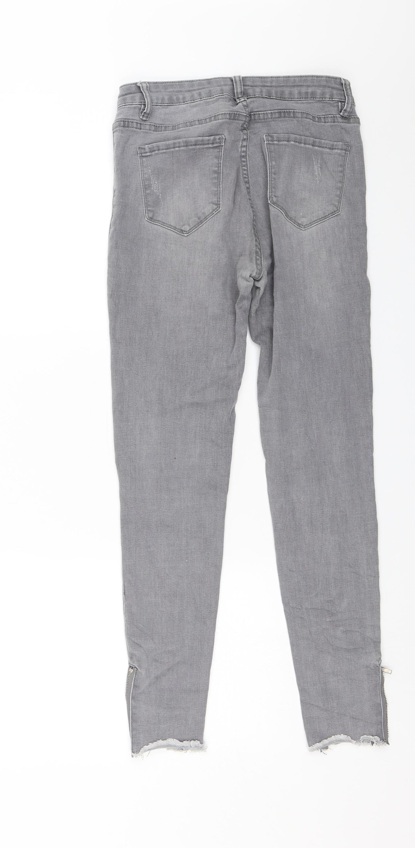 Gold SK Womens Grey  Denim Skinny Jeans Size 10 L26 in