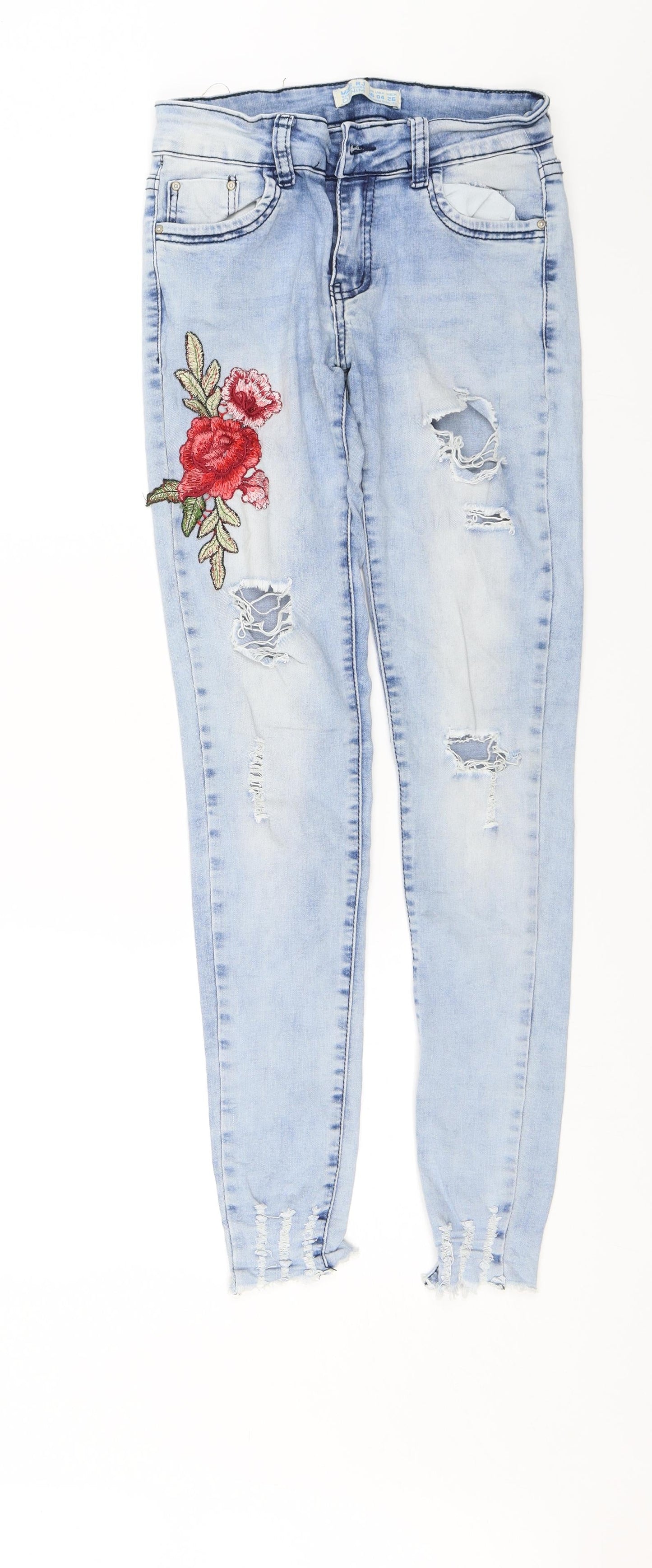 Womens UK Size 8 MISS RJ Regular Fit Skinny Blue Jeans