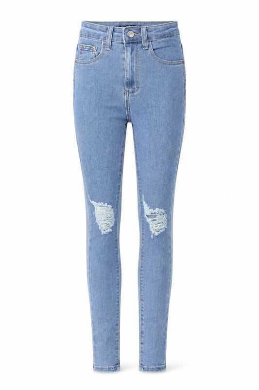 Womens UK Size 4 PRETTYLITTLETHING Regular Fit Skinny Blue Jeans