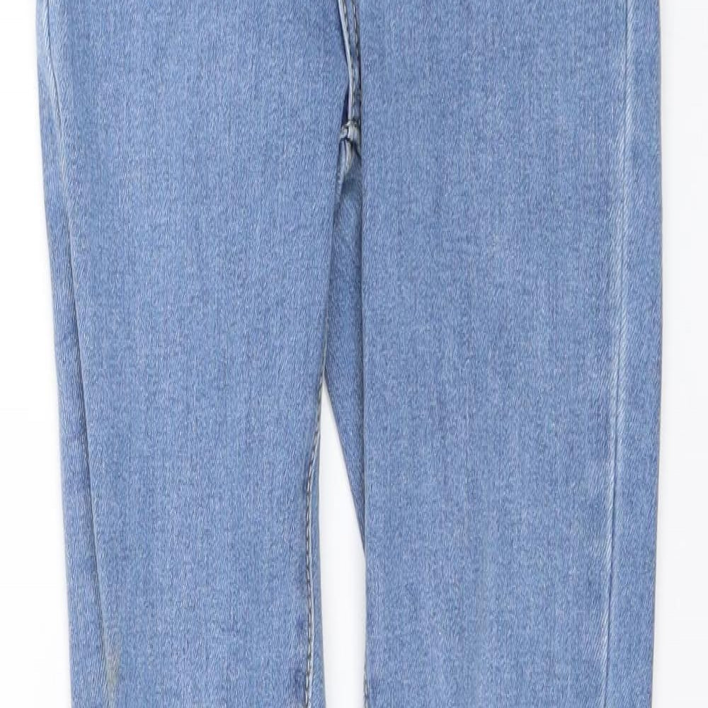 PRETTYLITTLETHING Womens Blue  Denim Skinny Jeans Size 4 L27 in