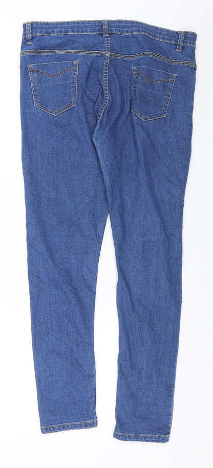 Easy Buy Womens Blue  Denim Skinny Jeans Size 6 L27 in