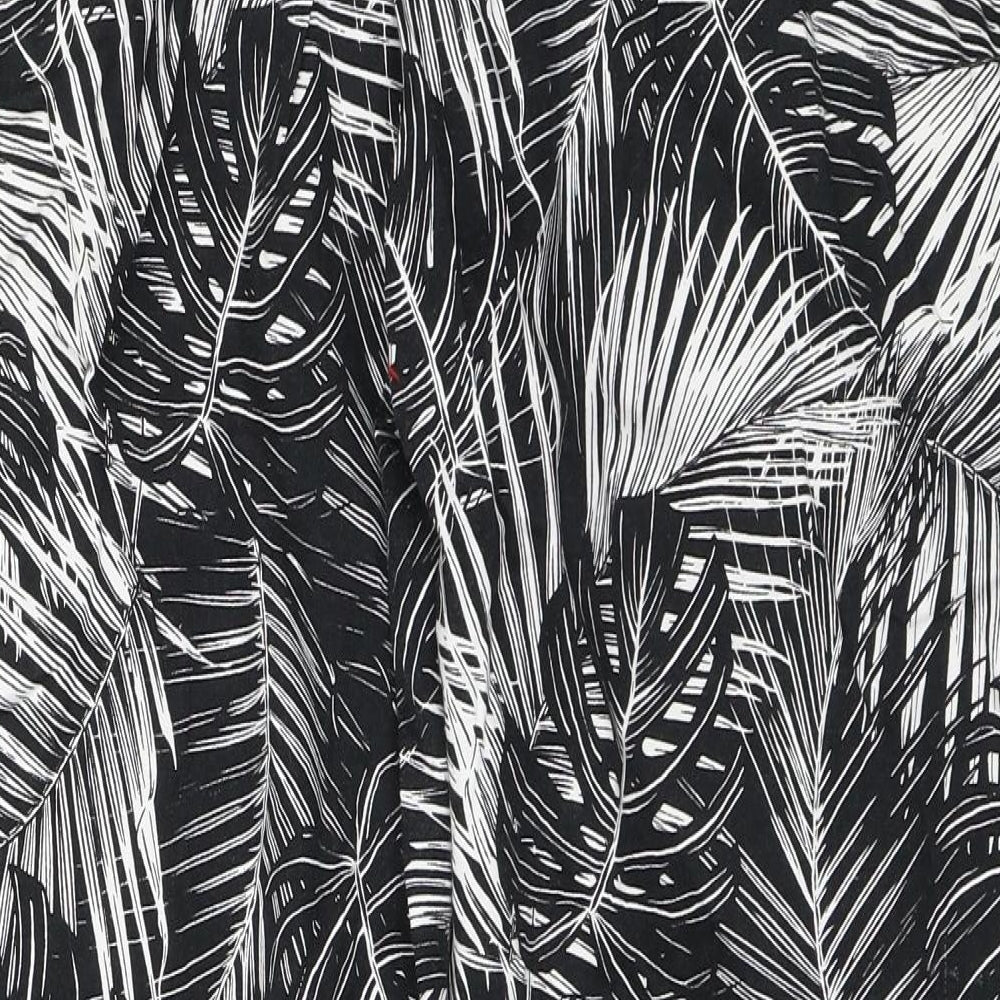 George Womens Black Floral  Chino Trousers Size 35 in L25 in