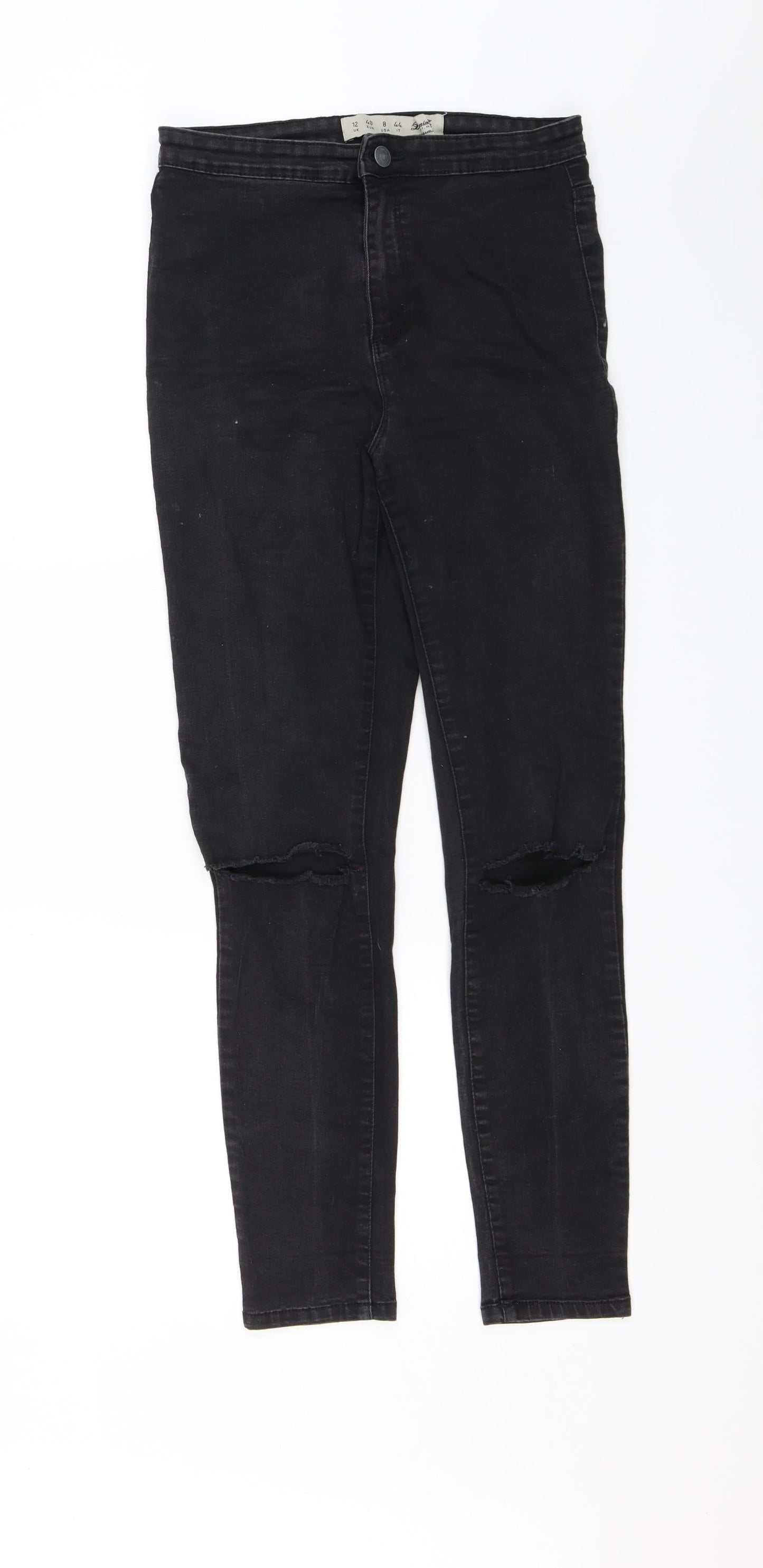Denim & Co. Womens Black   Skinny Jeans Size 12 L26 in