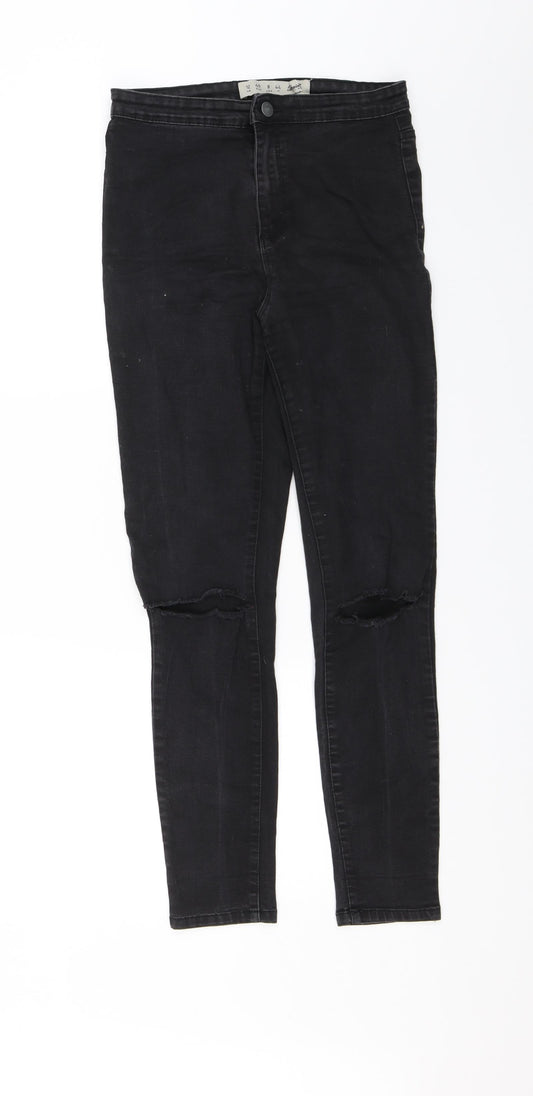 Denim & Co. Womens Black   Skinny Jeans Size 12 L26 in