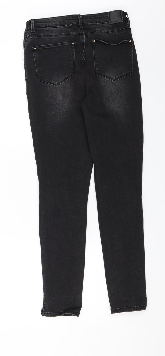 Simply Be Womens Black  Denim Skinny Jeans Size 12 L26 in