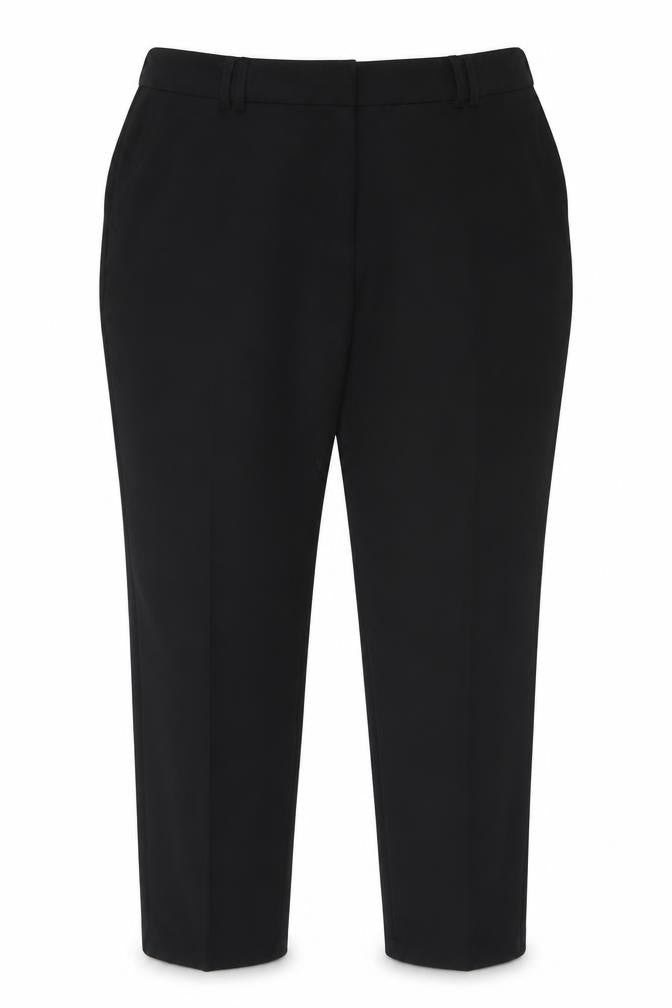 Womens UK Size 18 Preworn Regular Fit Dress Pants Black Trousers