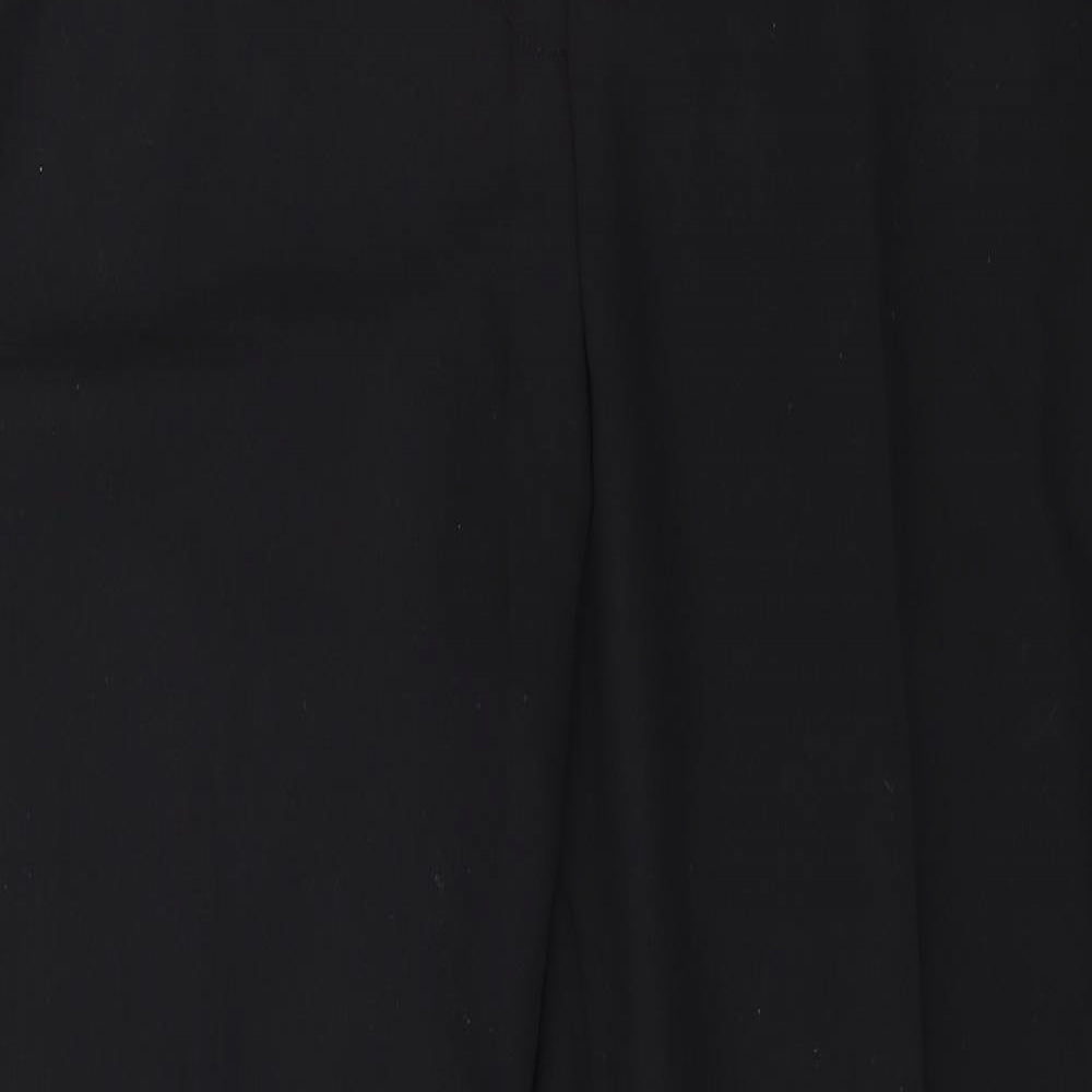 Womens UK Size 18 Preworn Regular Fit Dress Pants Black Trousers