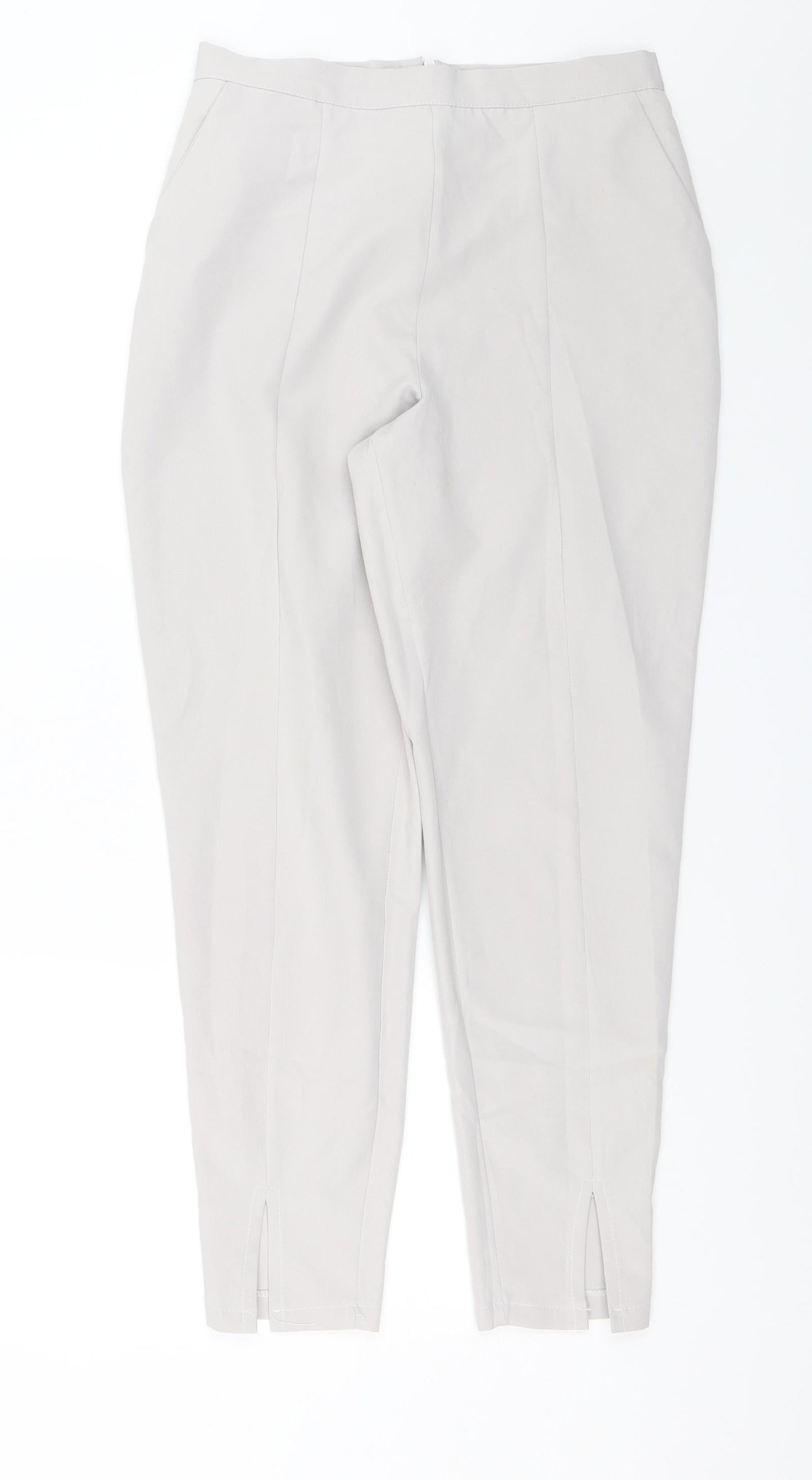 Womens UK Size 8 Boohoo Regular Fit Capri Grey Trousers