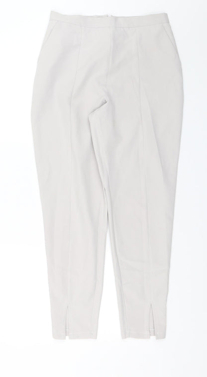 Womens UK Size 8 Boohoo Regular Fit Capri Grey Trousers
