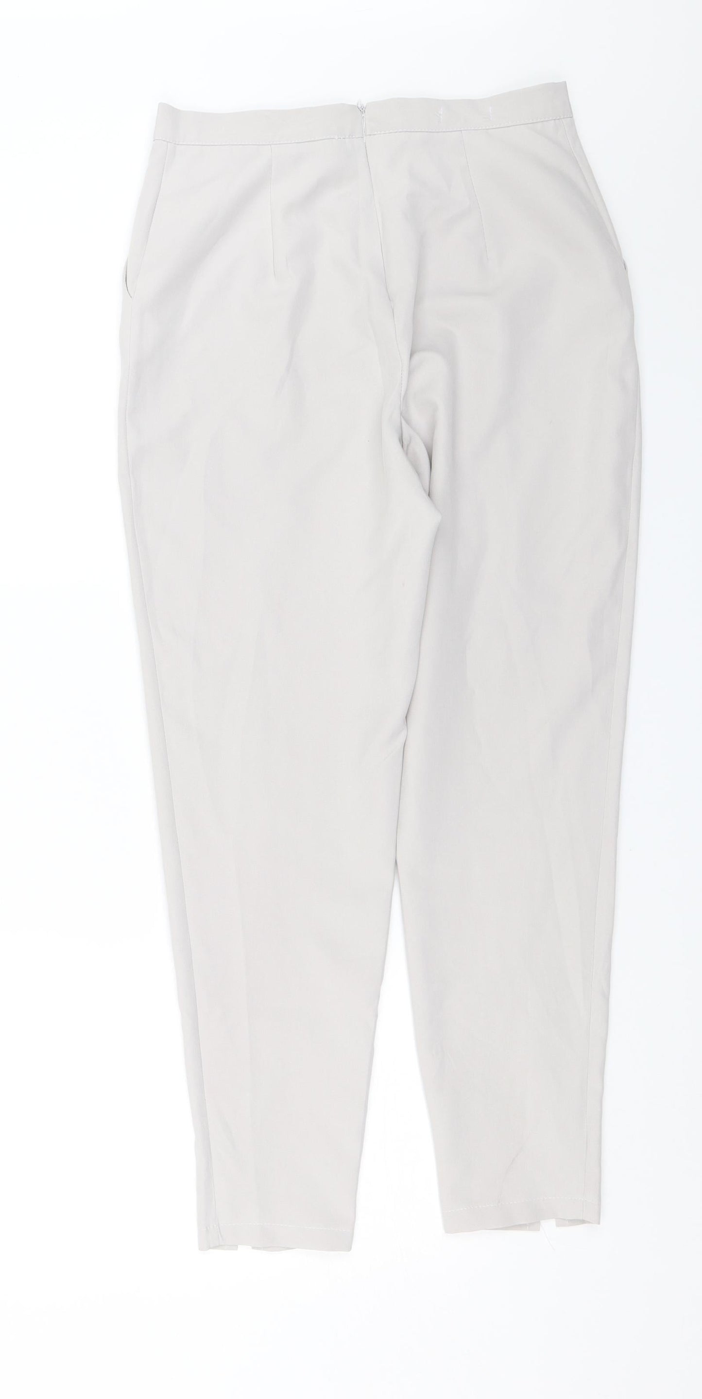 Womens UK Size 8 Boohoo Regular Fit Capri Grey Trousers