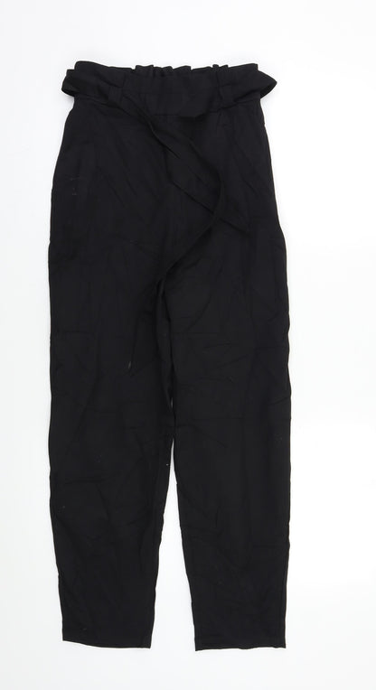 Womens UK Size S H&M Regular Fit Dress Pants Black Trousers