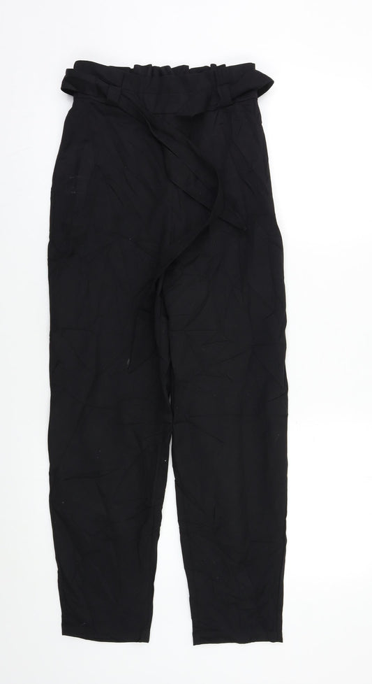 Womens UK Size S H&M Regular Fit Dress Pants Black Trousers