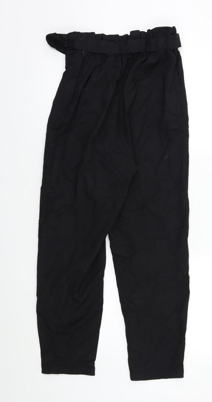 Womens UK Size S H&M Regular Fit Dress Pants Black Trousers