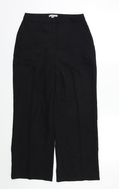 Womens UK Size 8 H&M Regular Fit Dress Pants Black Trousers