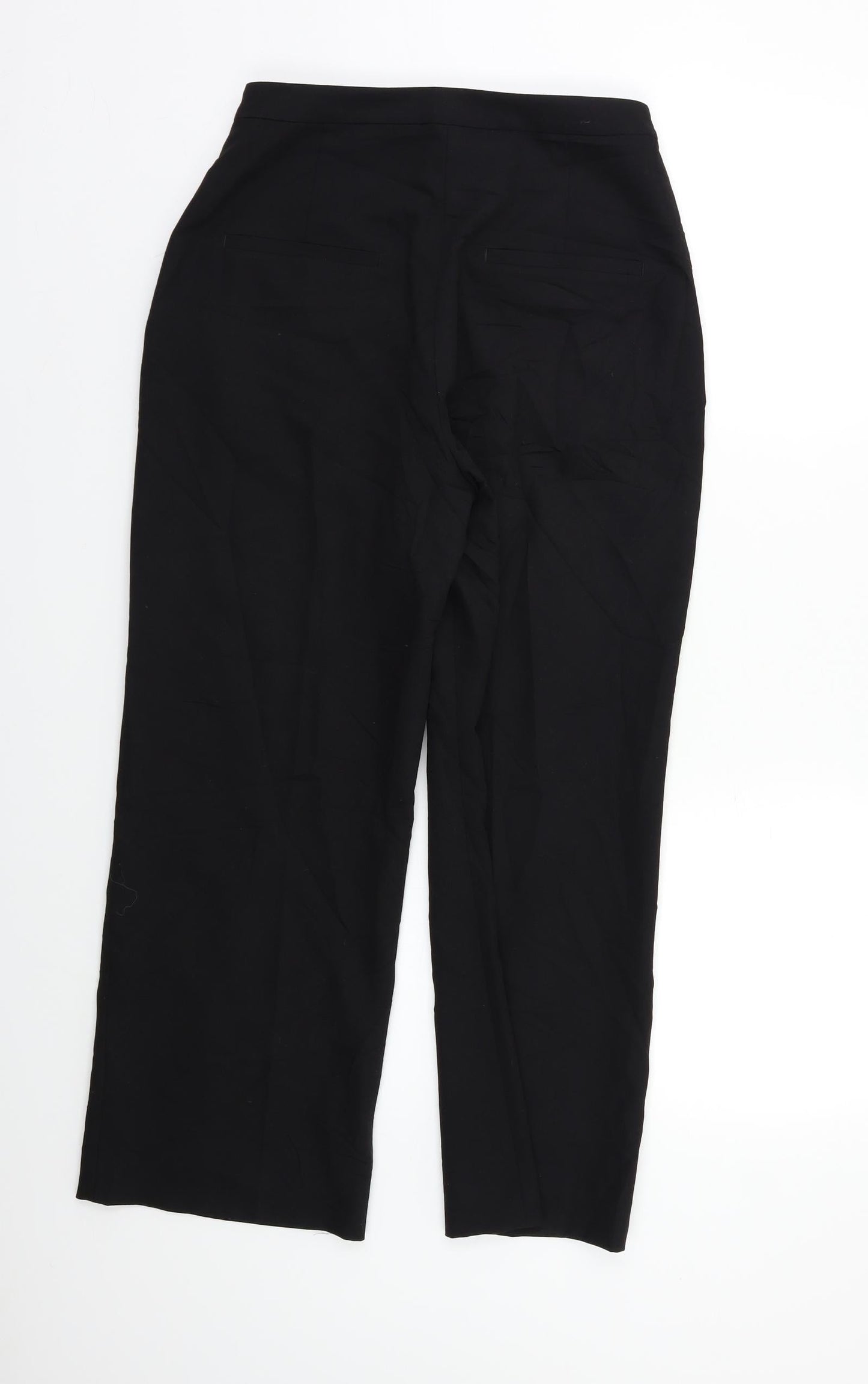 Womens UK Size 8 H&M Regular Fit Dress Pants Black Trousers