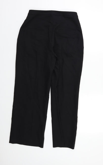 Womens UK Size 8 H&M Regular Fit Dress Pants Black Trousers