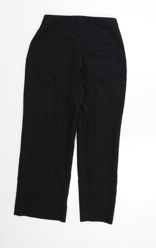 Womens UK Size 8 H&M Regular Fit Dress Pants Black Trousers