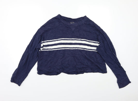 Womens UK Size S Hollister Blue Pullover Jumper