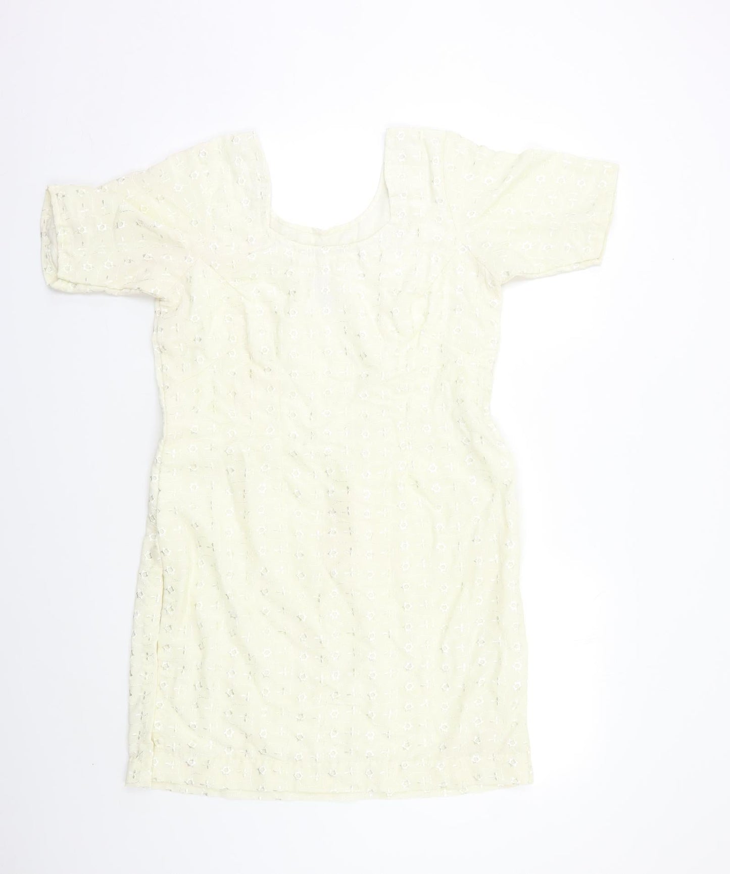 Womens UK Size M Preworn Ivory Tunic Blouse