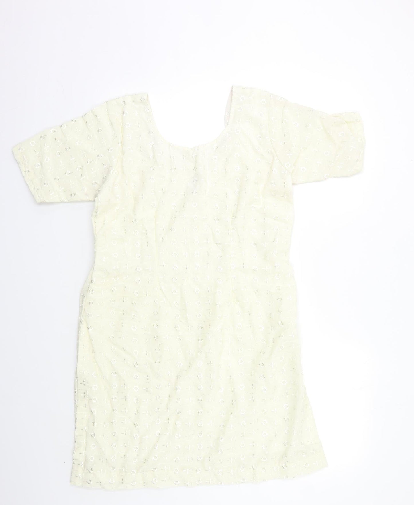 Womens UK Size M Preworn Ivory Tunic Blouse