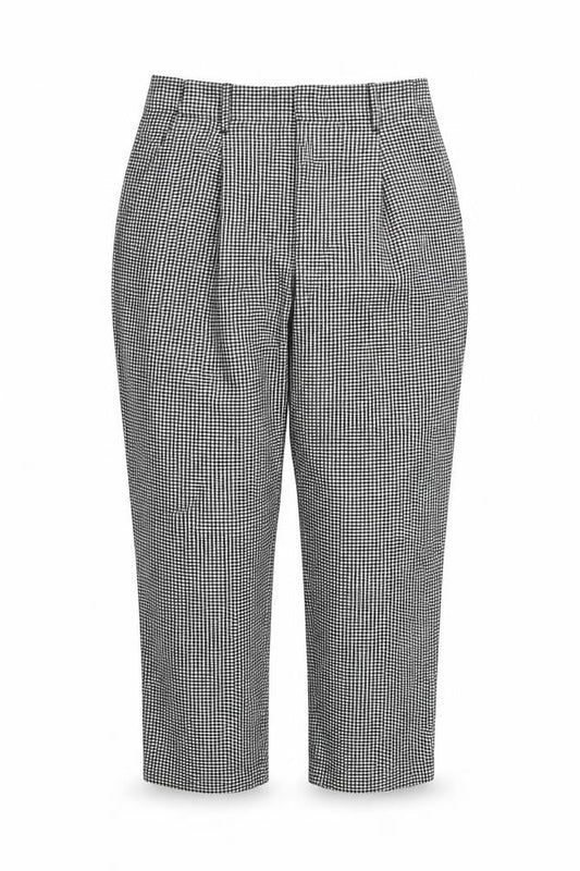 Womens UK Size 8 MNG Regular Fit Capri Black Trousers